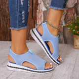 Fashionable Large-Size Flat-Soled Women's Sandals In