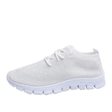 Sneakers Light Breathable 2021 Lace Up Flat Shoes Ladies Mesh Vulcanized Shoes Casual Comfort Female Footwear Plus
