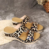 Women's Sandals Open Toe Slipper Outdoor Wedges Comfortable Flip Flop Serpentine Platform Fish Mouth Orthopedic Wedge