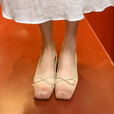 Upgrade ~ Bow Tie Pig Nose Shoes Female Autumn 2024 New Full Skin
