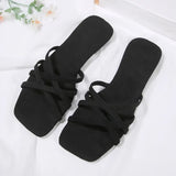 Breakj Small Cool Slippers Women Wear 2025 Summer New Beach Slippers Seaside Flat Bottom Drag Large