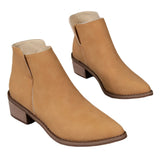 Ankle Boots Women's Fall / Winter 2023 New British Style Pure Color Pointed Toe With Thick-Heeled Martin