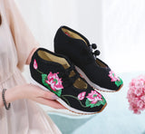 Breakj Shoes Sports Shoes Two-Color Rubber Beef Tendon Sole Leisure Embroidered Cloth Shoes Women's Single