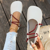 Breakj Soft Leather Soft Sole Single Shoes Women's 2024 Summer Shallow Foot Pedal Flat Casual Lazy