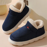 Home Men Cotton Slippers Winter New Casual Warm Plush Shoes Men Women Comfort Non Slip Platform Snow Boots Botas
