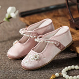 Breakj And Summer New Style Outside The Home Wearing Thick Bottom New Chinese Style Lady Embroidered Plain Slippers