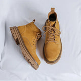 Breakj Boomen British Mid Side Side Zipper Workshoes Fashion Fall Winter Pigskin Rhubarb Boots