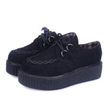 2020 Women Flats Lace Up Platform Shoes Autumn Women Shoes Suede Ladies Shoes Plus Size 41 Female Shoes Free