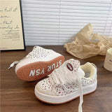 Breakj Niche Design Cranberry New Board Shoes Female Small White Shoes Platform Lightweight And Versatile Students Increase Fashion