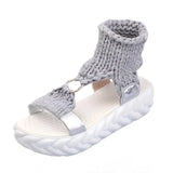 Bottom Female Sandals Knit Wool Thread Loose Cake Bottom Hot Selling Student Women's