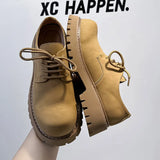 Breakj Top British Style Men's Platform Soft Leather Shoes Men's