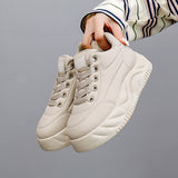 Breakj Shoes Female Spring 2024 New Student Korean Version Ins Trendy Thick Bottom Small White Shoes Casual Shoes XW