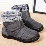 Non Slip Waterproof Snow Boots for Women Keep Warm Faux Fur Ankle Boots Woman Plus Size Winter Cotton Padded Shoes