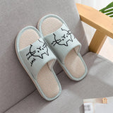 Home Slippers Indoor Soft Shoes Cartton Cat Female Slipper Linen Sole Plush Winter Woman House Cute Fashion