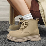 Breakj Martens Couples Fall 2024 Short Boots Fashion Ready Large Yellow Boots British Style Work Boots