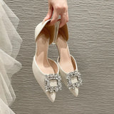 New Cat With Low Heel Sandals Women's Versatile Stylish Fairy Simple Single