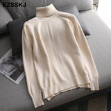 winter women's turtleneck loose warm women's sweaters 2021 women's jumper long sleeve thick sweater oversize