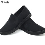 Men Canvas Shoes Simple Casual Mens Loafers Autumn High Quality Anti-Slip Comfortable Vulcanized Shoes Man Flats Size