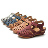 Breakj Retro-Bag-Headed Sandals Women's Summer New Hole Shoes Thick-Soled Round-Headed Slope And Octage Fish
