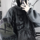 Cartoon Hip Hop Hoodies Women Japanese Funny Punk Oversize Hooded Sweatshirts Autumn Long Sleeve Female Hoodie