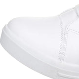 Women Wedge Platform Sneakers Rubber Brogue Leather High heels Lace Up Shoes Pointed Toe Height Increasing Creepers White