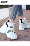 2023 Women High Top Sneakers Platform Basket Femme Chaussures Height Increase Tennis Sneaker White Women's Sport