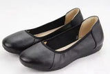 Large Size Women's Shoes 41-43 Spring Model 2024 New Versatile Flat Leather Shallow Single Shoes Soft Sole Mother