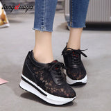 Mesh Breathable Shoes Woman Platform Heels Casual Shoes Women 2020 Wedges Platform Shoes For Women Chaussures
