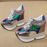 Sale Chunky Platform Outdoor Sneakers Women Winter Warm Super High Heels Casual Shoes Woman Height Increasing Boots