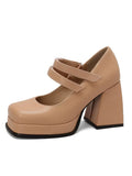 Spring and Summer New Mary Jane Shoes 45 Yards Plus Size Professional Commuter Student Women's Shoes Fashion High