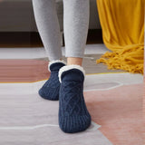 Woolen Socks Women Thicken Warm Home Bedroom Socks Slippers Men Non-slip Foot Warmer Snow Socks Calcetines