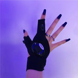 LED half finger light gloves, cool function, men and women can bring fabric is breathable
