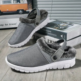 Slippers New Warm Men's Slippers Short Plush Flock Home Slippers for Men Hard-wearing Non-slip Sewing Soft Lovers