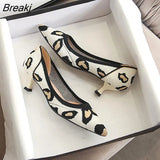High Heel Single Shoes Simple Pointed Women Shoes Mid Heel Comfortable Sole Candy Colors Spring And