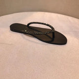 European Station In Summer New Fashion Flip-Flop Flip-Flops Flat Toe Outside Wearing Sandals And Slippers Size Sandals