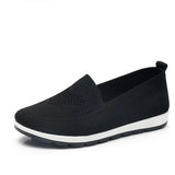 Women's Flat Sneakers Knitted Mesh Breathable Slip On Shoes Ladies Vulcanized Footwear Spring Platform Fashion Casual