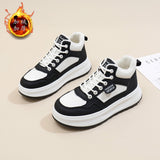 Breakj Plus Velvet High Top Small White Shoes Women 2024 Winter Korean Version Joker Board Shoes Warm Casual Shoes Women