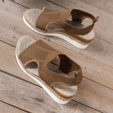 Flying Breathable Heel Sandals Women Wear Net Cloth Fish Mouth Thick Bottom Beach Cool Slippers