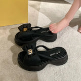 Brand New Flip Flops Summer Fashion Women Shoes Slippers Design Wedge Platform Shoe High Heels 2024 Sexy Slipper