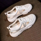 Summer Sandals Women Sneakers Mesh Casual Platform Trainers Shoes Flat Heels Shoes Female Cutout Casual
