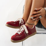 Derain Shoes 20255 New Round Head With Flat-Bottomed Small White Shoes Low-Top Sports
