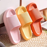 Thick Platform Slippers Soft EVA Anti-slip Bathroom Home Slipper 2021 Summer Female Indoor Slippers Floor Flat
