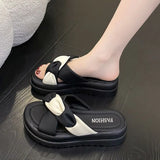 New Thick-Soled Anti-Skid Slippers Women's Summer Soft-Soled Beach Sandals And Slippers With A Sense Of Shit And