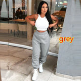 New Women Solid Sports Trousers Autumn Winter Casual Loose Running Jogger Pants Female Elastic Waist Street Long
