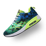 Professional Air Cushion Mesh Breathable Couple Running Shoes Army Green Spring Autumn Walking Shoes Men Women