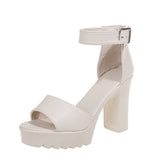 Summer Sandal Shoes for Women 2021 New Arrival Sexy Peep Toe Thick Heels Sandals Platform Casual Russian Shoes