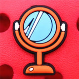 1pcs Cosmetics Shoe Charms Foundation Box Mirror Perfume Shoes Accessories Decoration Fit Croc Jibz Kids Gifts