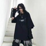 t shirt male female clothes 2020 dark graffiti rose T-shirt loose funeral print short-sleeved couple summer tops