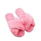 Size Woolen Slippers For Women 2024 Autumn And Winter New Flat-Bottomed Indoor And Outdoor Wear Cross Plush Cotton