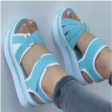 Breakj New Summer Women's Thick-Soled Sandals Large-Size Fish Mouth With A Word Of Wearing Beach